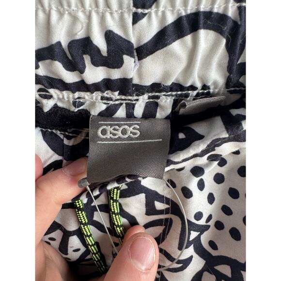 ASOS Men’s Swim Trunks Aztec Beach Mayan Theme Size Medium Shortie - Picture 5 of 12